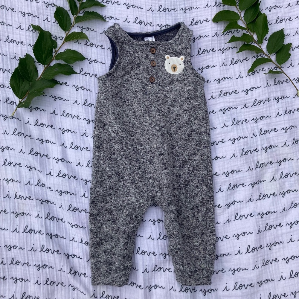 6m Bear Sweater Overalls